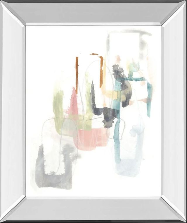 Classy Art Pastel Windows II by June Erica Vess Mirror Framed Wall Art-0