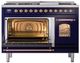 Ilve® Nostalgie II Series 48" Midnight Blue Pro Style Dual Fuel Range-3