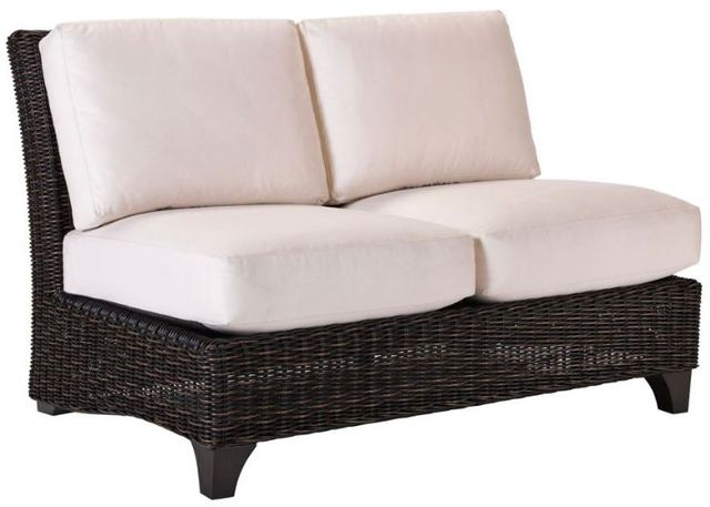 Lane Venture® Customizable Requisite Aluminum/Hand Woven Armless Loveseat-1