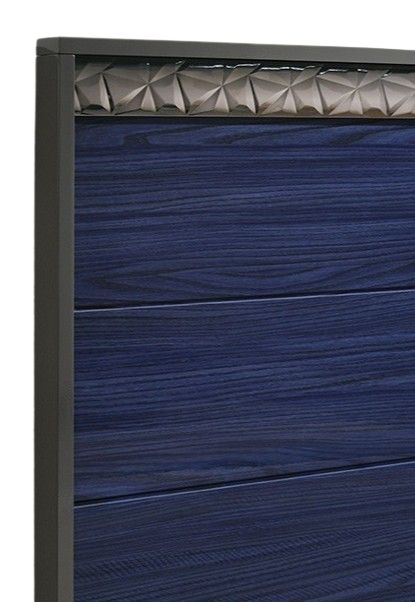 Furniture of America® Morcote Ash Gray/Indigo Blue Queen Panel Bed-2