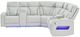 Global Furniture USA U8611 3-Piece Blanched Silver Manual Reclining Curved Sectional with LED-3