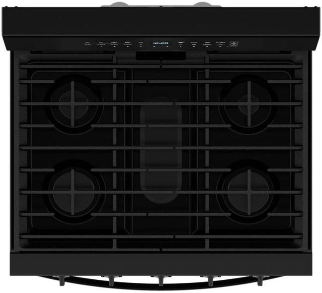 Whirlpool® 30" Black Freestanding Gas Range with Air Cooking Technology-3