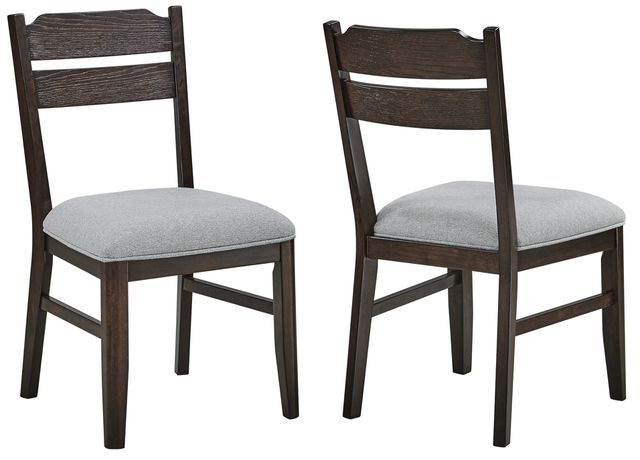 Crown Mark Higgins Dark Oak/Gray Dining Side Chair-3