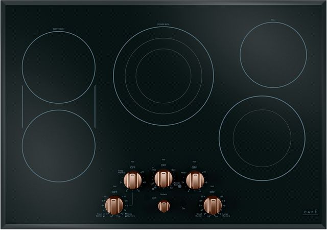 Café™ Brushed Copper Electric Cooktop Knob Kit-2