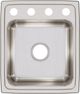 Elkay Lustertone® Classic Lustrous Satin 17" x 20" x 7-5/8" OS4-Hole Single Bowl Drop-In Sink-1