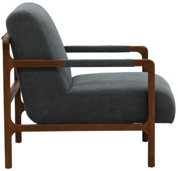 Dovetail Furniture Jordi Brown/Sepulveda Blue Occasional Chair-2