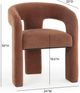 TOV Furniture Malone Rust Chenille Dining Chair-2