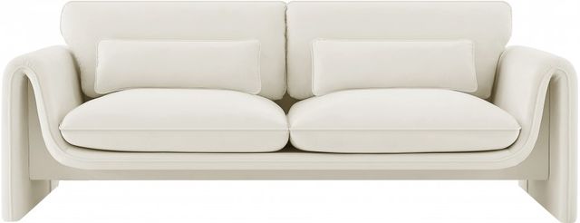 Meridian Furniture Sloan Cream Velvet Sofa-1