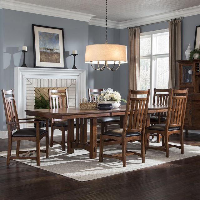 Intercon Oak Park Mission Wide Slat Chairs-2