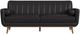 Elements International Horizon Pebble Dark Gray Sofa-2