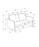 Monarch Specialties Inc. Dark Grey 58" Loveseat with Black Metal Legs-2