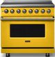 Viking® 5 Series 36" Daffodil Pro Style Induction Range with Brushed Brass Trim-0