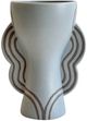 TOV Furniture Earthenware Gray Ceramic Line Art Goblet Vase-0