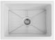 ZLINE Venice 24" White Matte Farmhouse Single Bowl Fireclay Kitchen Sink-4