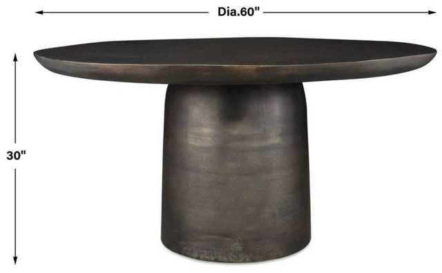 Uttermost® Madrone Golden Dark Bronze Aluminum Indoor-Outdoor Dining Table-1