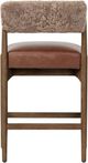 Four Hands Jazelle Havana Brown/Taupe Shearling Counter Stool-4