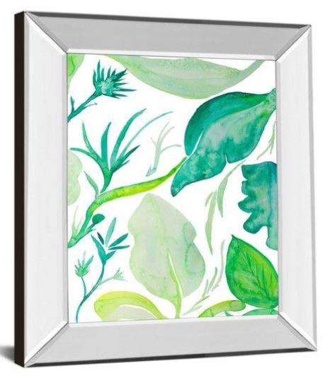 Classy Art Green Water Leaves Il by Kat Papa Wall Art-1
