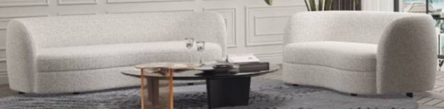 Furniture of America® Versoix Off-White Love Seat-1