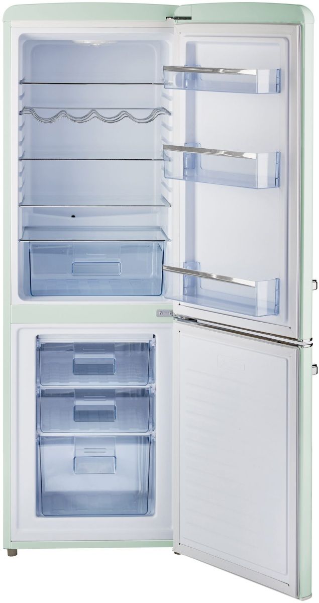 Unique® Appliances Classic Retro 22" 7.0 Cu. Ft. Summer Mint Green Counter Depth Bottom Freezer Refrigerator-1