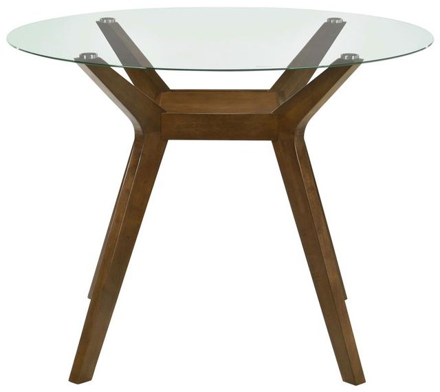 Coaster® Paxton Glass Top Counter Dining Table with Brown Base-3