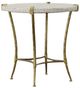Furniture Classics Adelaide Cream/Gray Side Coffee Table with Gold Base-0