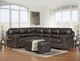 Affordable Furniture 5650 2-Piece Austin Chocolate Sectional-1