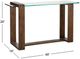Magnussen Home® Bristow Glass Top Rectangular Sofa Table with Acorn Base-2