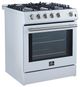 FORNO® Leonardo Espresso 30" White Pro Style Gas Range-2