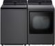 LG Platinum Black Agitator Top Load Washer and Front Load Electric Dryer Laundry Pair-0