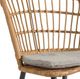 A & B Home 2-Piece Beige/Gray Rattan Outddor Patio Furniture Dining Side Chair Set-1