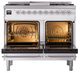 Ilve® Nostalgie II Noblesse 40'' White Pro Style Dual Fuel Range with Chrome Trim-2