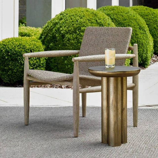 Uttermost® Thorp Antique Brass Aluminum Indoor-Outdoor Accent Table-1