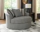 Signature Design by Ashley® Ellington Pike Smolder Oversized Swivel Accent Chair-1