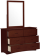 Mazin Furniture Rowe Dark Cherry Mirror-3