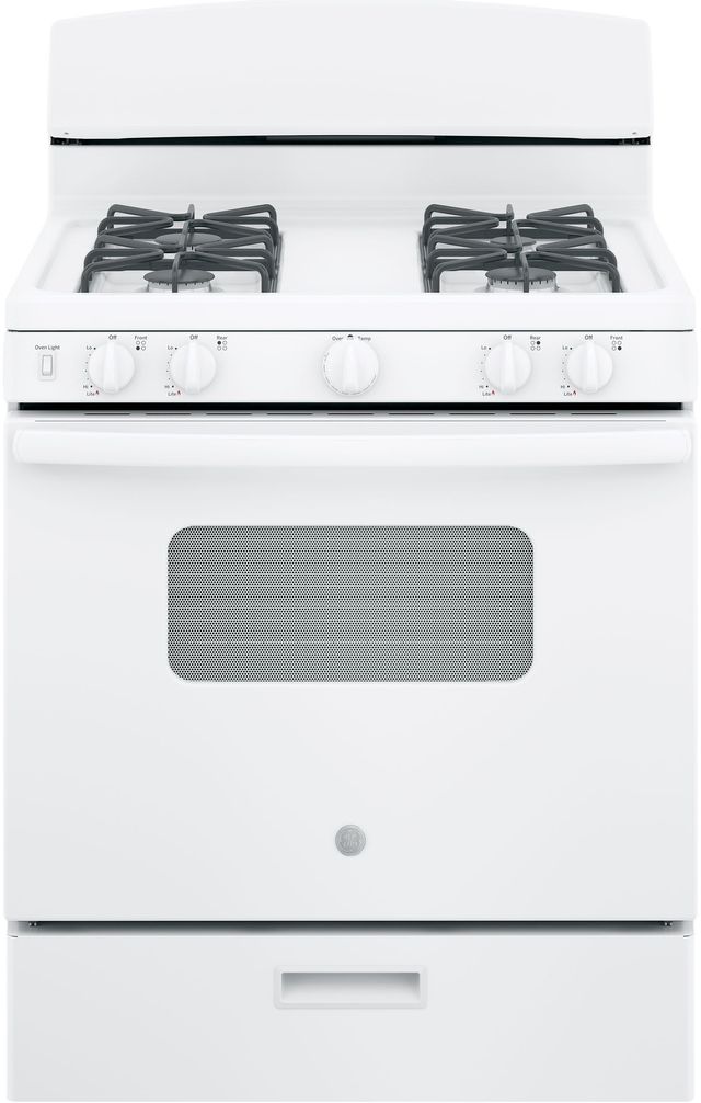 GE® 30" White Freestanding Gas Range-0