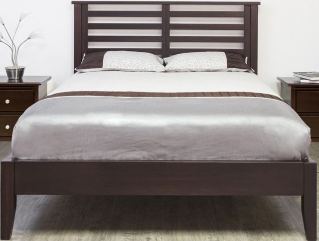 Mako Wood Furniture Ella Brown Queen Panel Bed-0