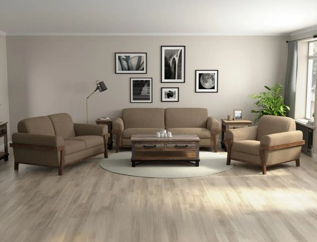 International Furniture Direct Loft Brown Brown Sofa-1