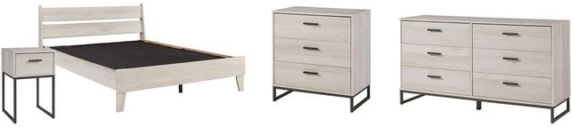 Signature Design by Ashley® Socalle 4-Piece Light Natural Full Platform Bed Set-0