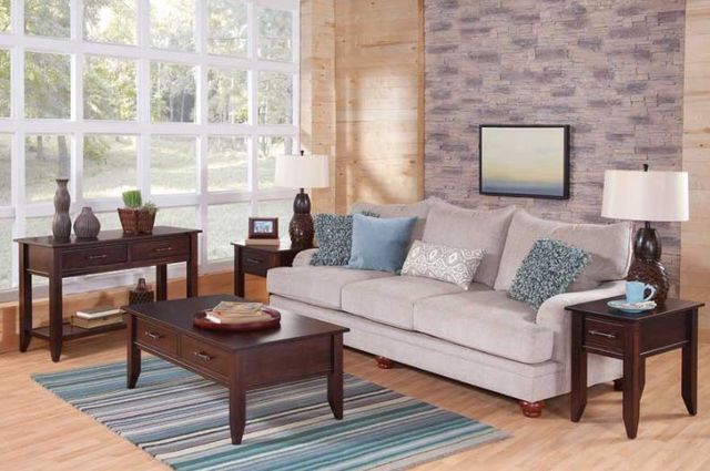 Urban Collections by Yutzy Woodworking Cortland Retreat Cherry Chairside Table with Rich Tobacco Legs-1