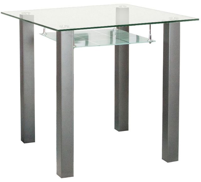 Cramco Napa Glass Top Counter Height Dining Table with Charcoal Base-0