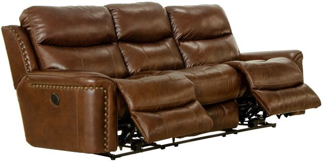 Catnapper® Ceretti Brown Leather Power Reclining Sofa-2