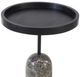 Dovetail Furniture Saul Black Side Table with Green Base-2