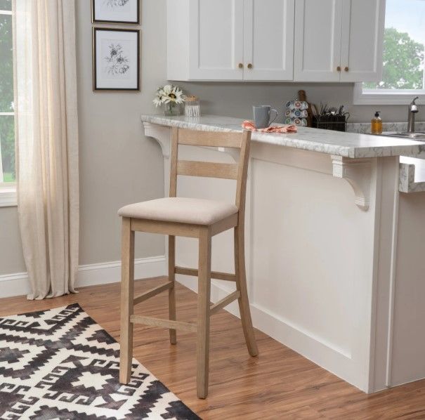 Linon Torino Gray Wash Soho Bar Stool-1