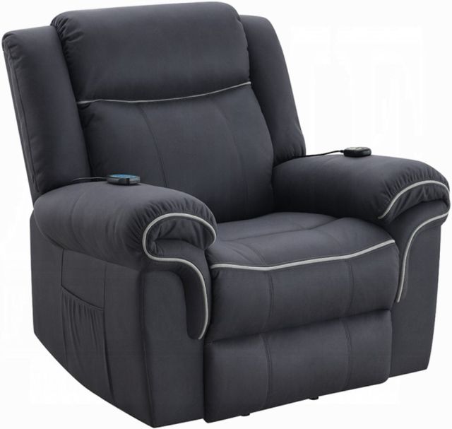 ACME Furniture Domana Dark Blue Power Lift Recliner with Heat and Massage-0