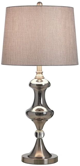 Stylecraft Brushed Nickel and Silver Glass Table Lamp-1