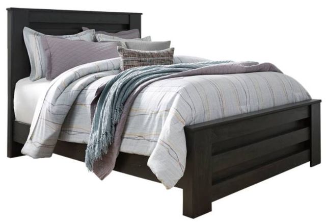 Signature Design by Ashley® Brinxton 5-Piece Charcoal Queen Panel Bed Set-1