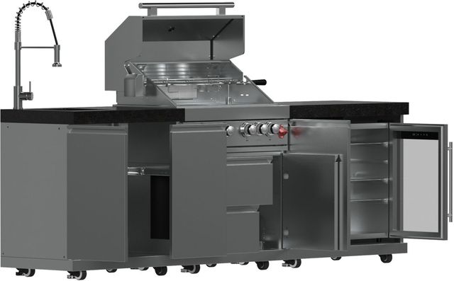 FORNO® Bulnes Series Alta Qualita Black Outdoor Kitchen Kits-4