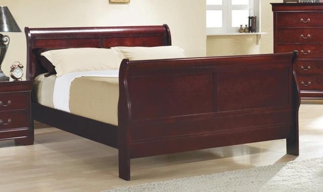 Coaster® Louis Philippe Red Brown Queen Sleigh Bed-1