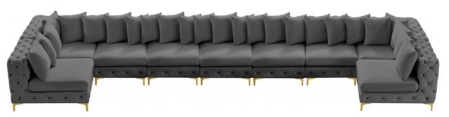 Meridian Furniture Tremblay 9-Piece Grey Modular Sectional Set-1