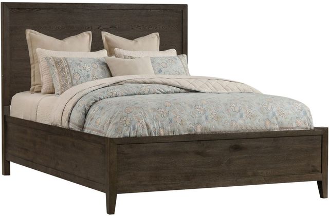 Intercon Norwich Dark Rustic Oak Queen Panel Bed-0